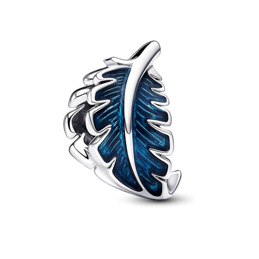 Blue Leaf Charm