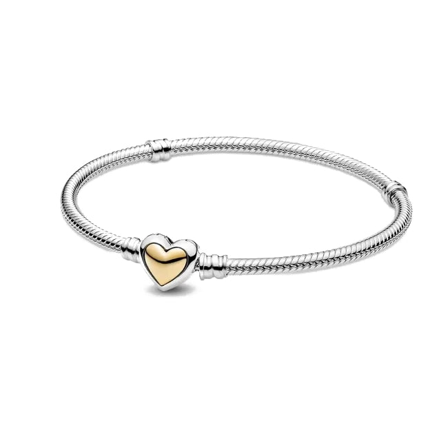 Gold Heart Charm Bracelet