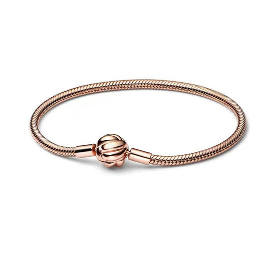 Rose Gold Loops Charm Bracelet