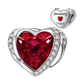 Birthstone Heart Charm