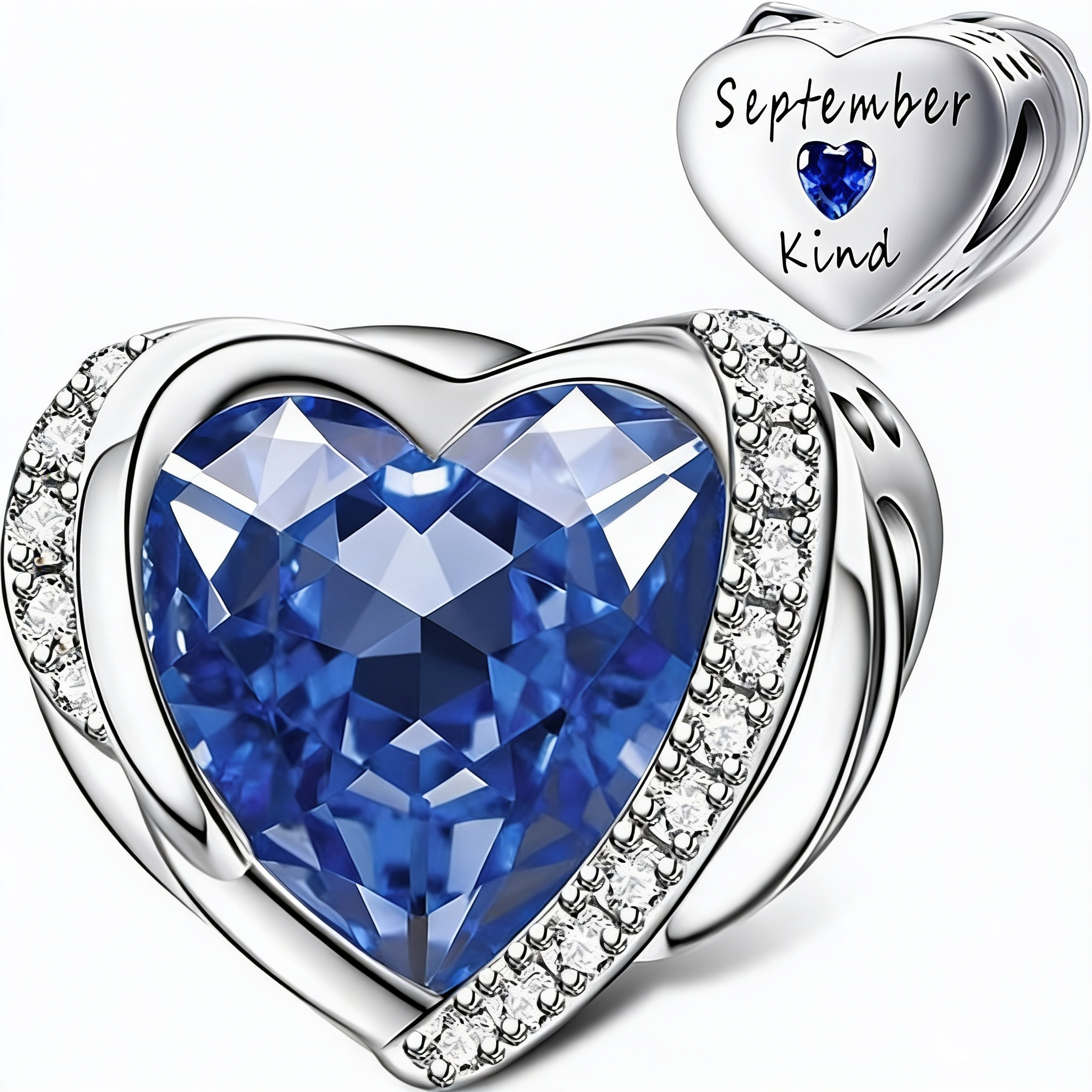 Birthstone Heart Charm