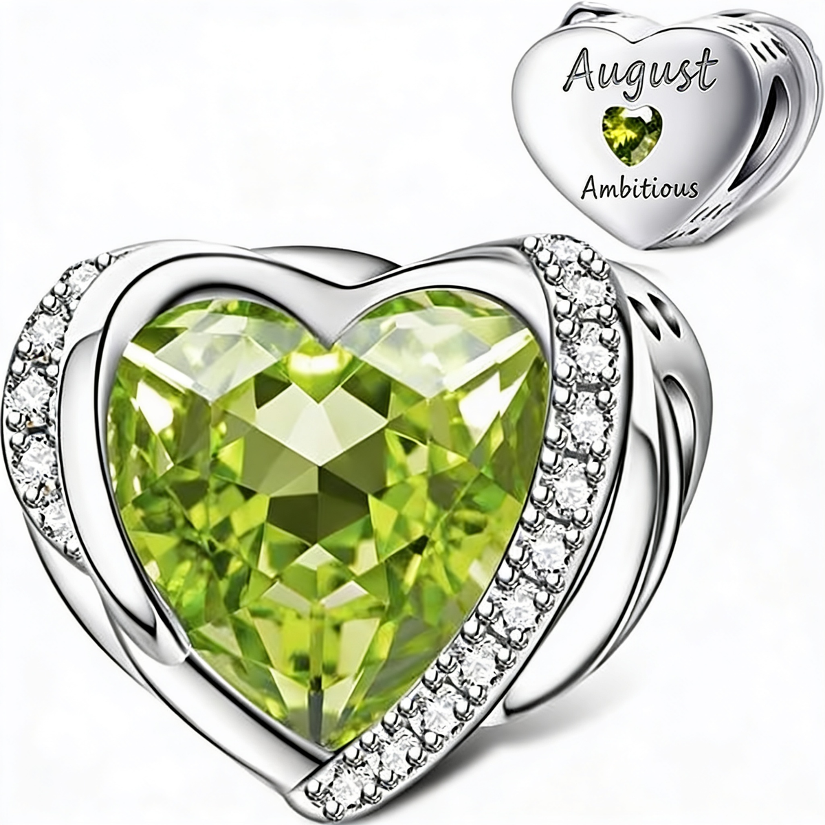 Birthstone Heart Charm
