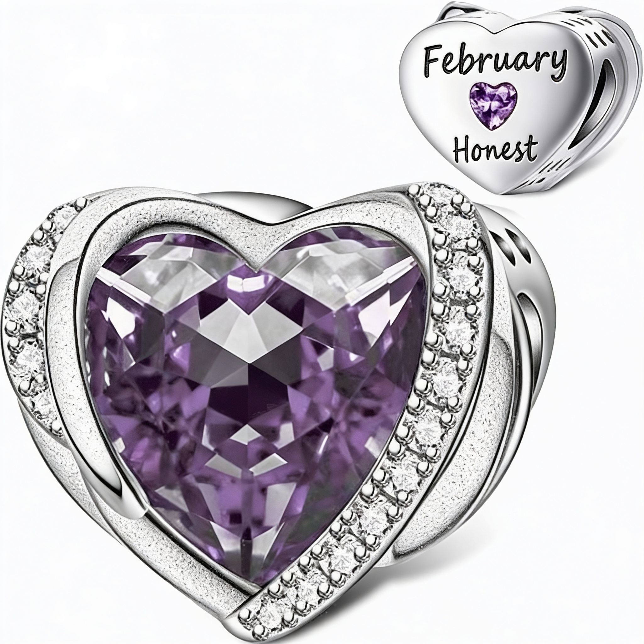 Birthstone Heart Charm