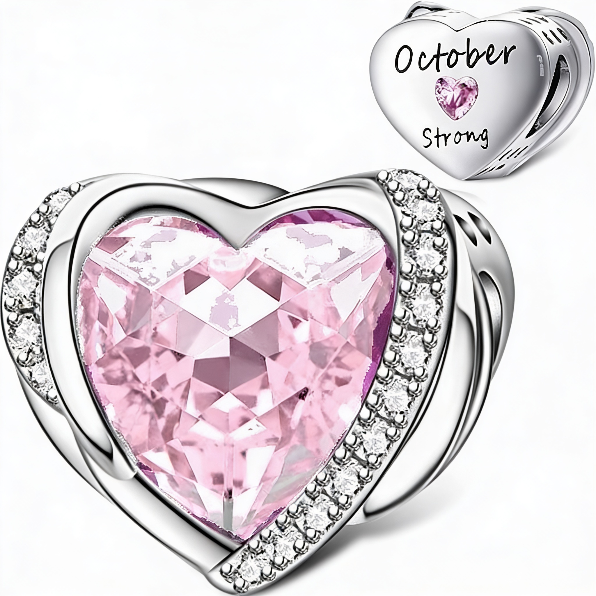 Birthstone Heart Charm
