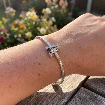 Personal Letter Crown Charm