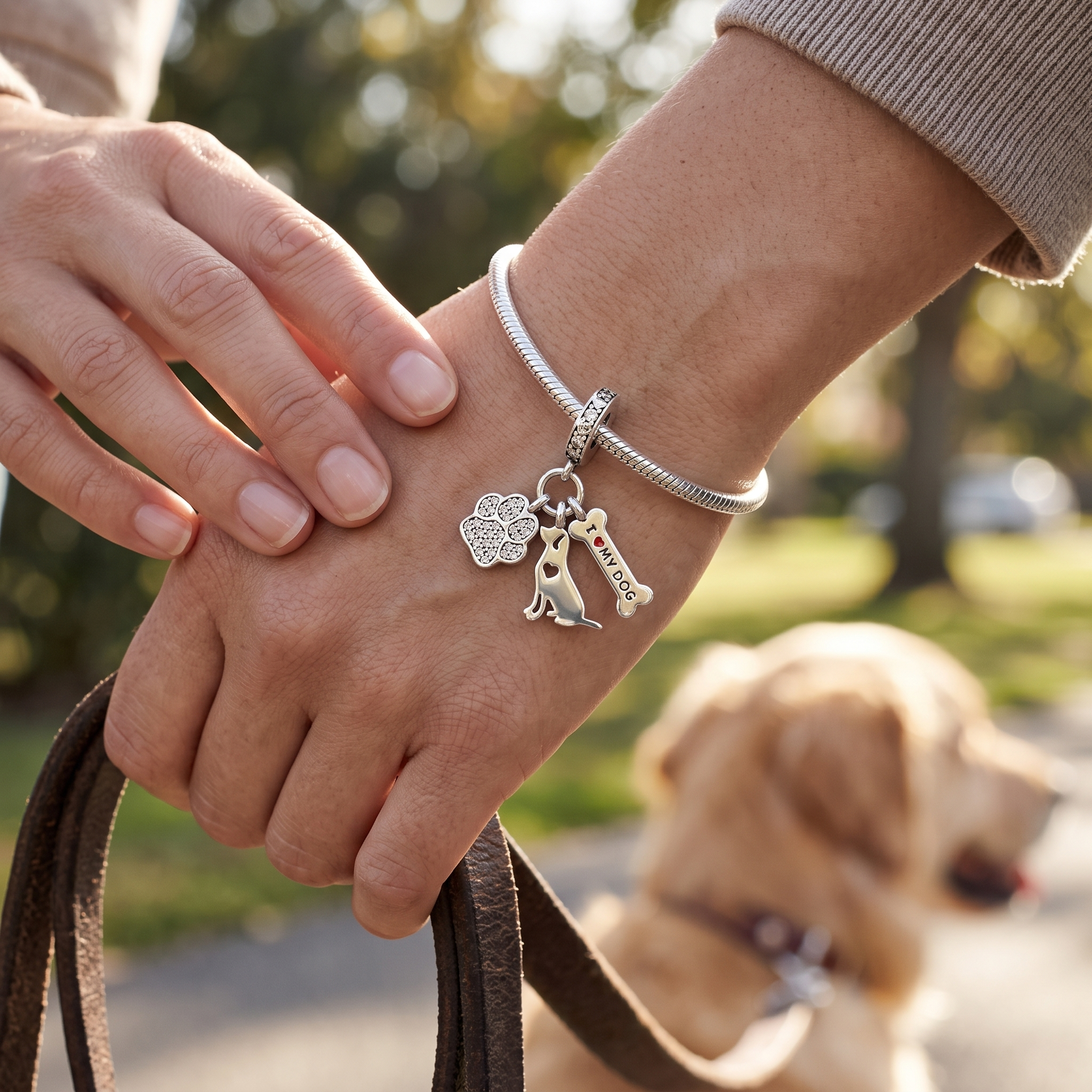 I Love My Dog Triple Charm
