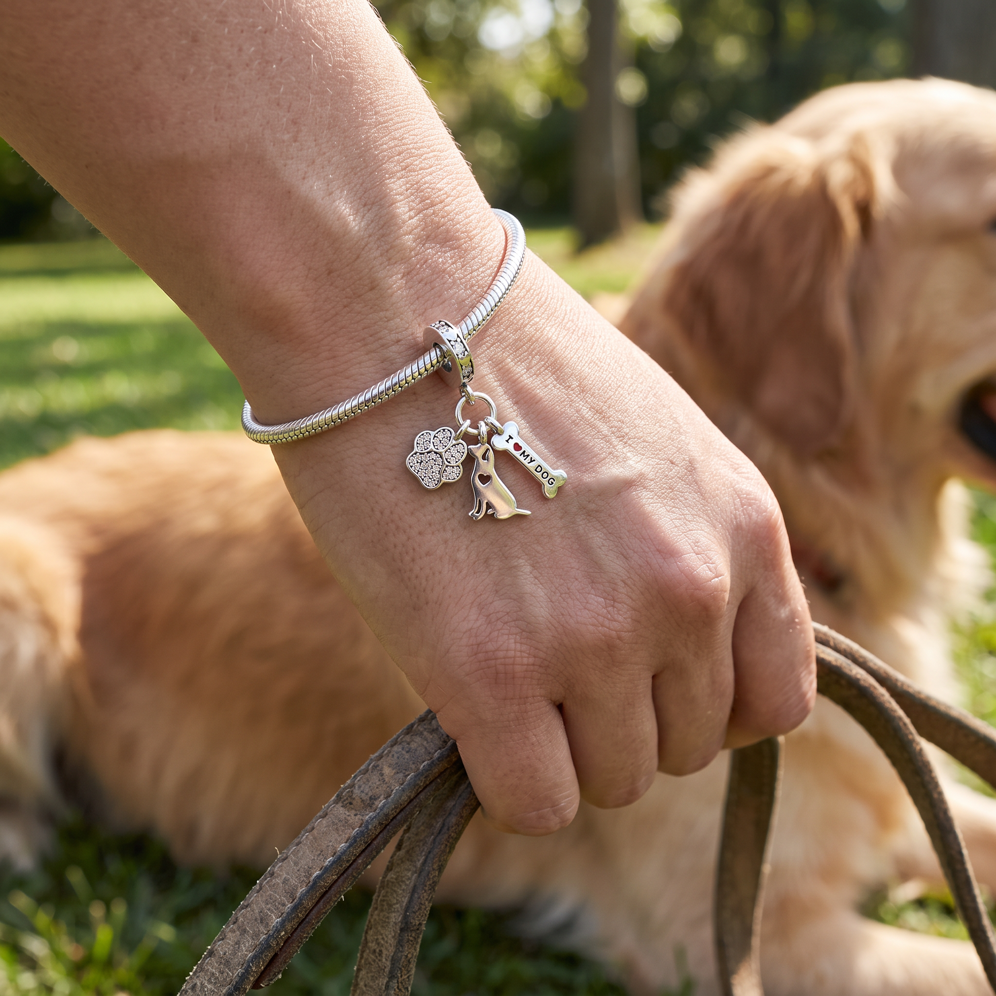 I Love My Dog Triple Charm