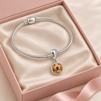 Personalized Custom Paw Photo Charm, in an open gift box