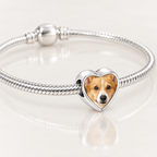Personalized Custom Photo Dog Paw Charm, close-up detail
