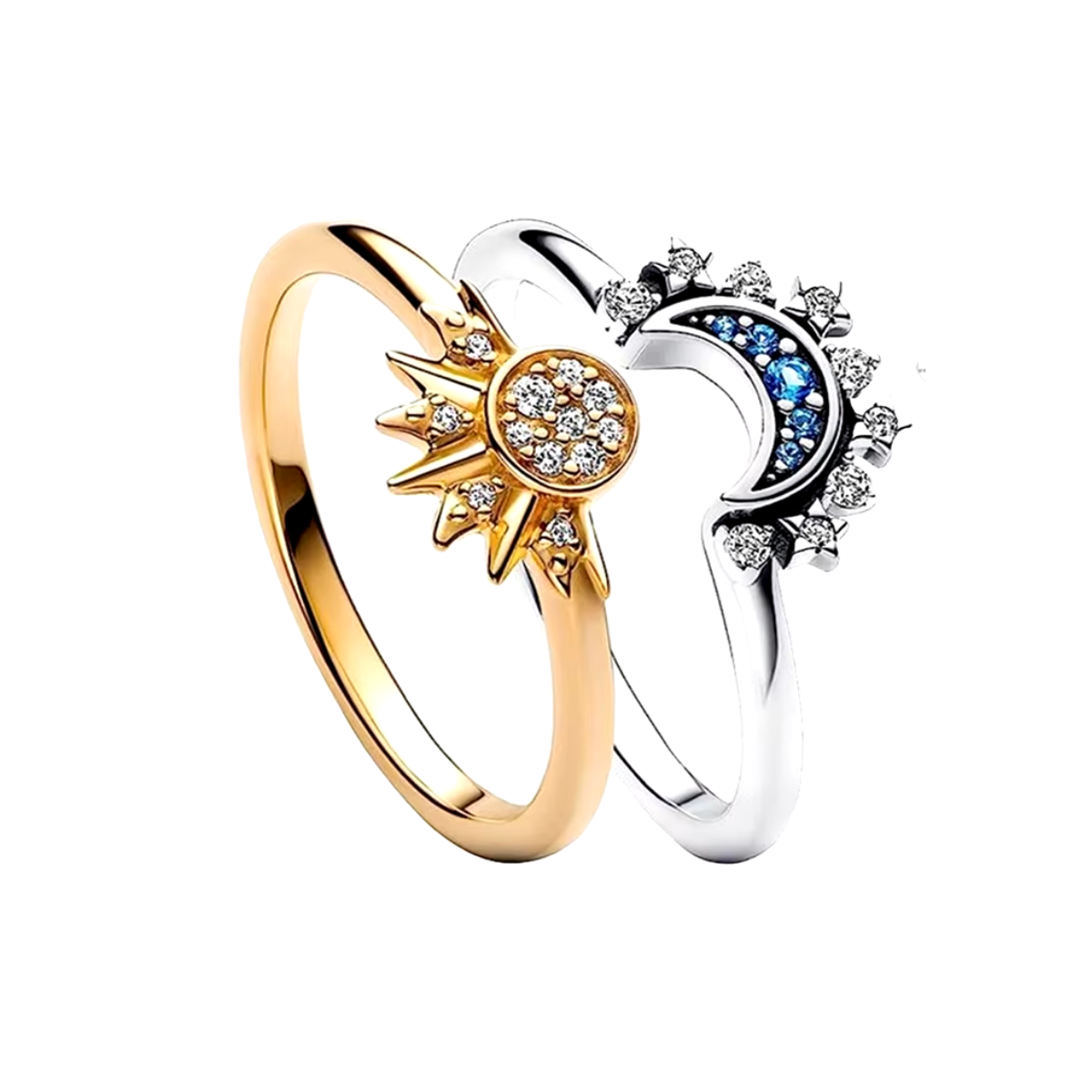 Exclusive Sun and Moon Ring Set