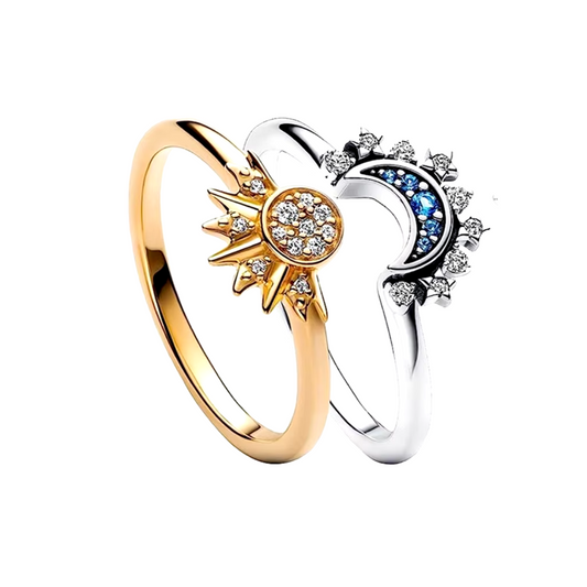 Exclusive Sun & Moon Ring Set